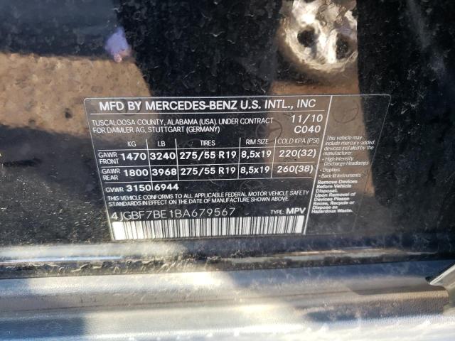 Photo 12 VIN: 4JGBF7BE1BA679567 - MERCEDES-BENZ GL-CLASS 