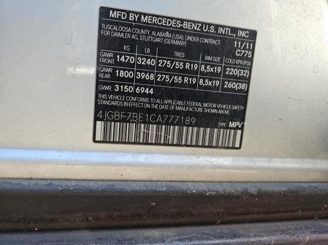 Photo 9 VIN: 4JGBF7BE1CA777189 - MERCEDES-BENZ GL 450 4MA 