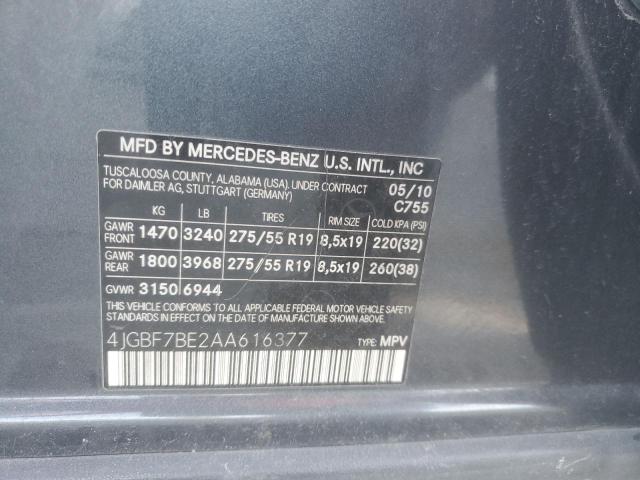 Photo 12 VIN: 4JGBF7BE2AA616377 - MERCEDES-BENZ GL 450 4MA 