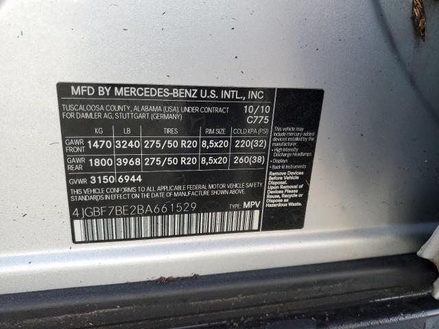 Photo 9 VIN: 4JGBF7BE2BA661529 - MERCEDES-BENZ GL 450 4MA 