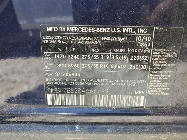 Photo 12 VIN: 4JGBF7BE3BA666299 - MERCEDES-BENZ GL-CLASS 