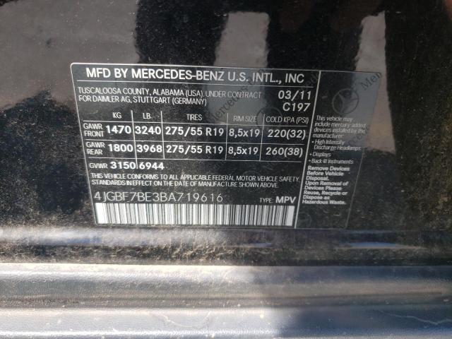 Photo 11 VIN: 4JGBF7BE3BA719616 - MERCEDES-BENZ GL-CLASS 