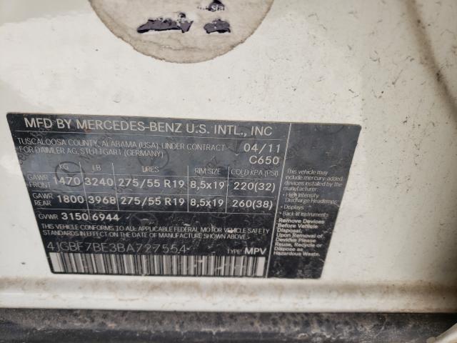 Photo 9 VIN: 4JGBF7BE3BA727554 - MERCEDES-BENZ GL 450 4MA 