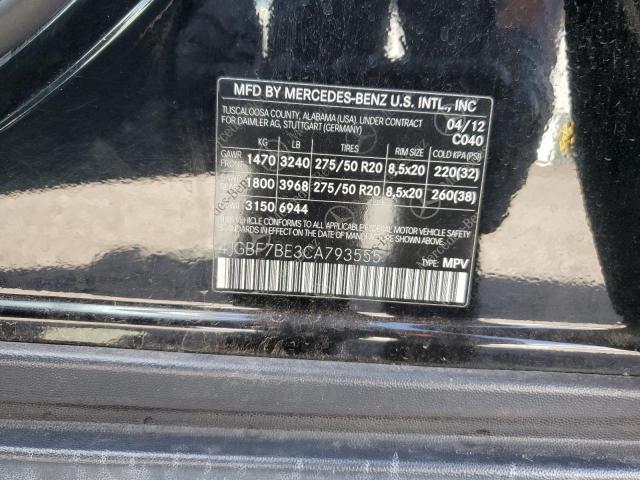 Photo 12 VIN: 4JGBF7BE3CA793555 - MERCEDES-BENZ GL 450 4MA 