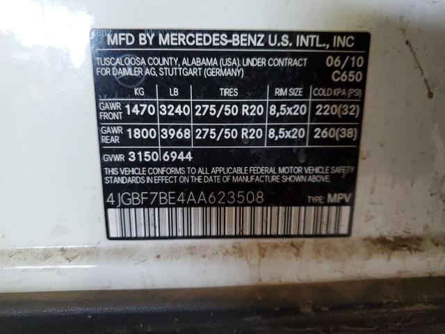 Photo 12 VIN: 4JGBF7BE4AA623508 - MERCEDES-BENZ GL 450 4MA 