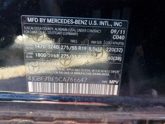 Photo 13 VIN: 4JGBF7BE5CA766647 - MERCEDES-BENZ GL-CLASS 