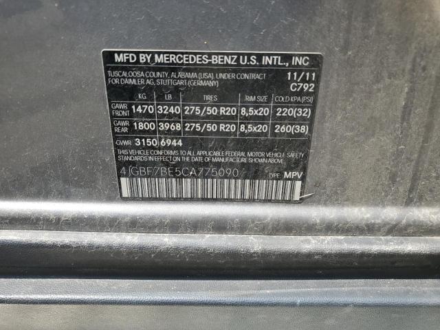 Photo 12 VIN: 4JGBF7BE5CA775090 - MERCEDES-BENZ GL 450 4MA 