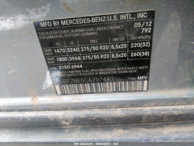 Photo 8 VIN: 4JGBF7BE5CA797493 - MERCEDES-BENZ GL-CLASS 