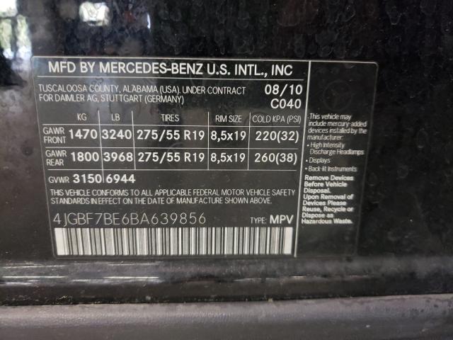 Photo 9 VIN: 4JGBF7BE6BA639856 - MERCEDES-BENZ GL 450 4MA 