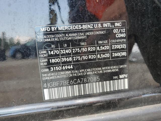 Photo 12 VIN: 4JGBF7BE6CA787085 - MERCEDES-BENZ GL 450 4MA 