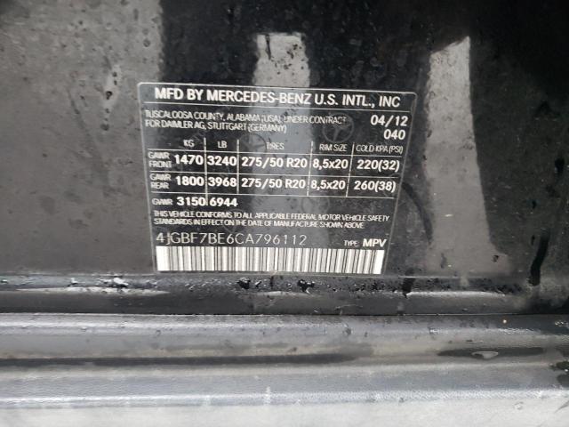 Photo 13 VIN: 4JGBF7BE6CA796112 - MERCEDES-BENZ GL 450 4MA 