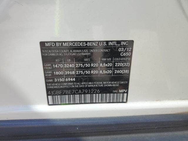 Photo 13 VIN: 4JGBF7BE7CA791226 - MERCEDES-BENZ GL 450 4MA 