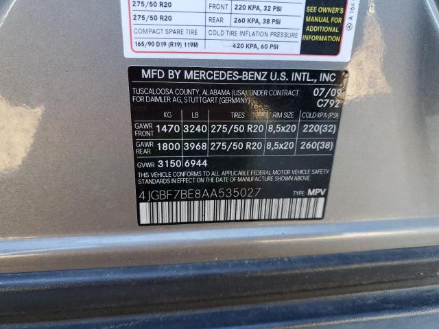 Photo 12 VIN: 4JGBF7BE8AA535027 - MERCEDES-BENZ GL-CLASS 