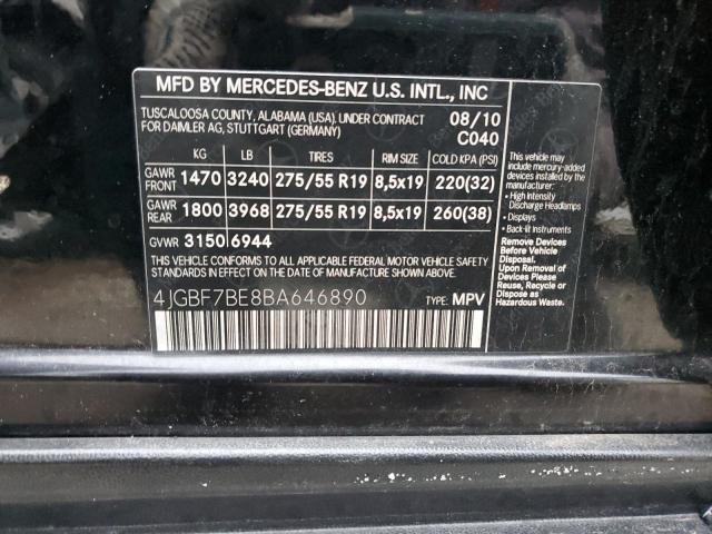 Photo 12 VIN: 4JGBF7BE8BA646890 - MERCEDES-BENZ GL 450 4MA 