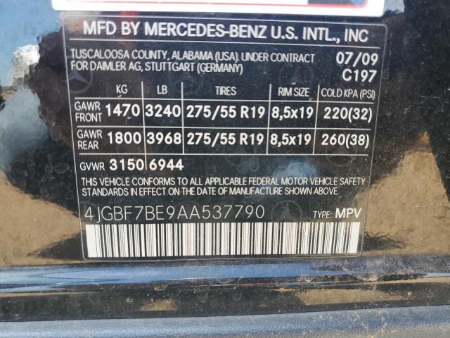 Photo 12 VIN: 4JGBF7BE9AA537790 - MERCEDES-BENZ GL 450 4MA 