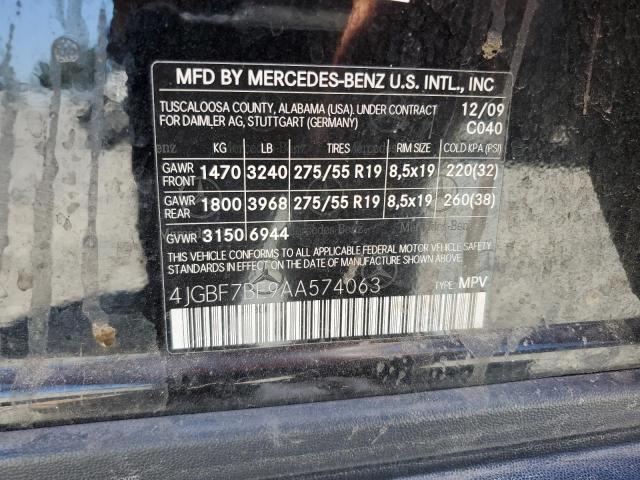 Photo 12 VIN: 4JGBF7BE9AA574063 - MERCEDES-BENZ GL 450 4MA 