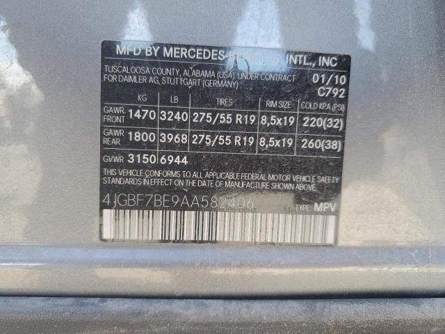 Photo 12 VIN: 4JGBF7BE9AA582406 - MERCEDES-BENZ GL 450 4MA 