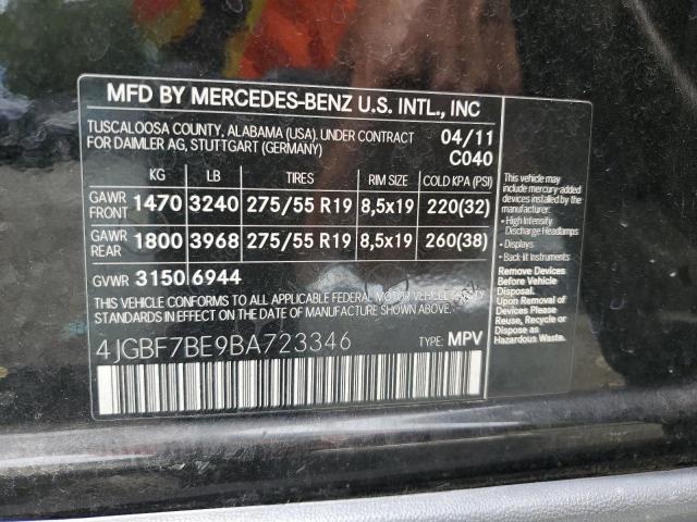 Photo 13 VIN: 4JGBF7BE9BA723346 - MERCEDES-BENZ GL 450 4MA 