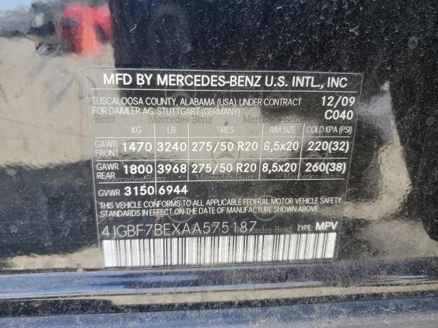 Photo 11 VIN: 4JGBF7BEXAA575187 - MERCEDES-BENZ GL 450 4MA 