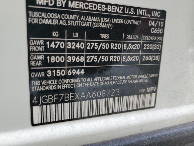 Photo 13 VIN: 4JGBF7BEXAA608723 - MERCEDES-BENZ GL-CLASS 