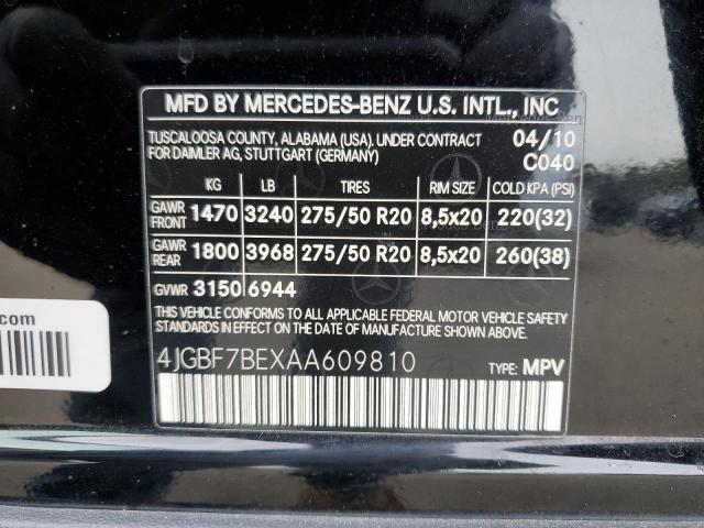 Photo 12 VIN: 4JGBF7BEXAA609810 - MERCEDES-BENZ GL 450 4MA 