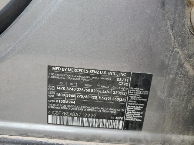 Photo 12 VIN: 4JGBF7BEXBA712999 - MERCEDES-BENZ GL 450 4MA 