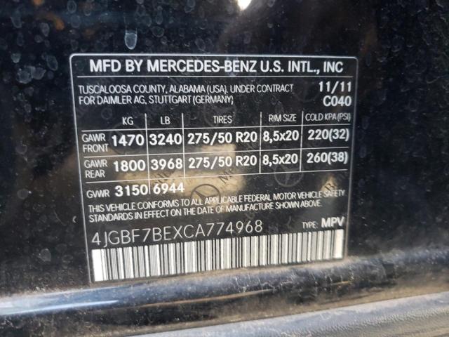 Photo 9 VIN: 4JGBF7BEXCA774968 - MERCEDES-BENZ GL 450 4MA 