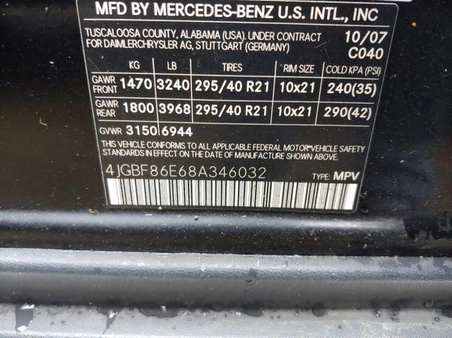 Photo 9 VIN: 4JGBF86E68A346032 - MERCEDES-BENZ GL 550 4MA 