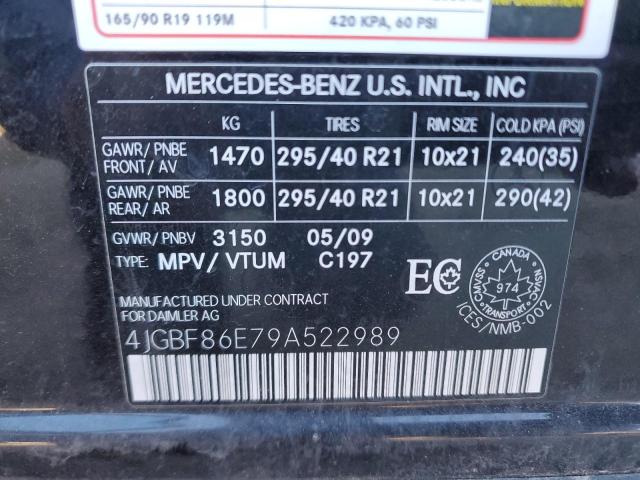 Photo 12 VIN: 4JGBF86E79A522989 - MERCEDES-BENZ GL 550 4MA 