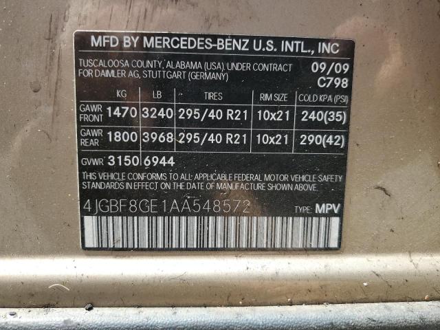 Photo 12 VIN: 4JGBF8GE1AA548572 - MERCEDES-BENZ GL-CLASS 