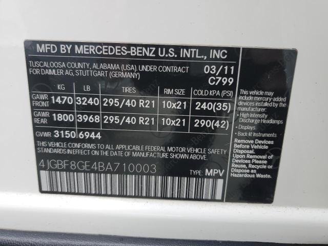 Photo 13 VIN: 4JGBF8GE4BA710003 - MERCEDES-BENZ GL 550 4MA 