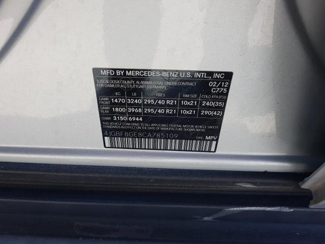 Photo 9 VIN: 4JGBF8GE8CA785109 - MERCEDES-BENZ GL 550 4MA 