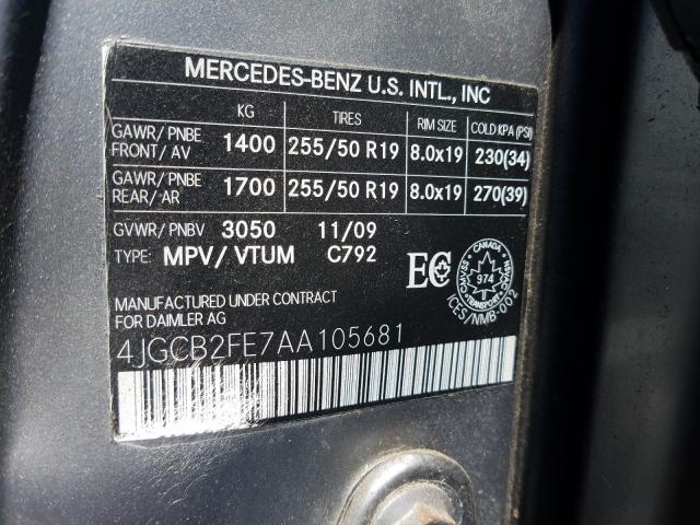 Photo 9 VIN: 4JGCB2FE7AA105681 - MERCEDES-BENZ R 350 BLUE 