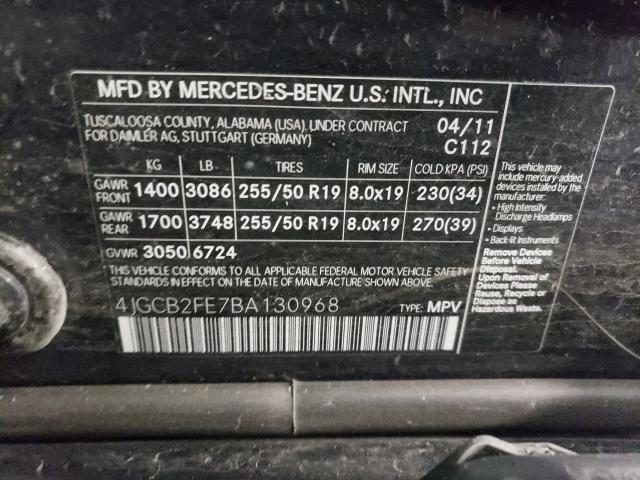 Photo 9 VIN: 4JGCB2FE7BA130968 - MERCEDES-BENZ R 350 BLUE 