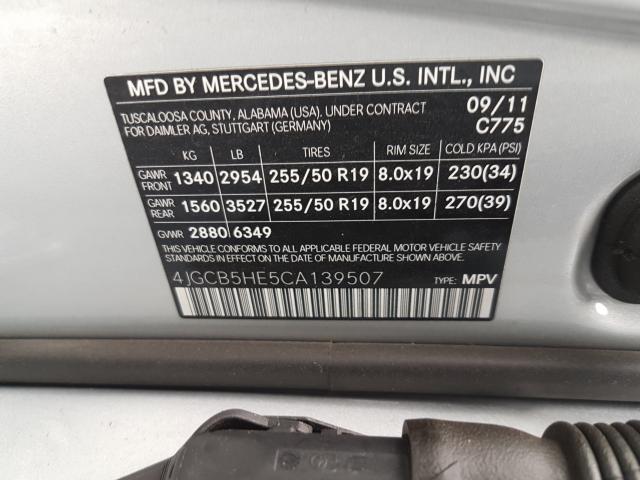 Photo 9 VIN: 4JGCB5HE5CA139507 - MERCEDES-BENZ R 350 4MAT 