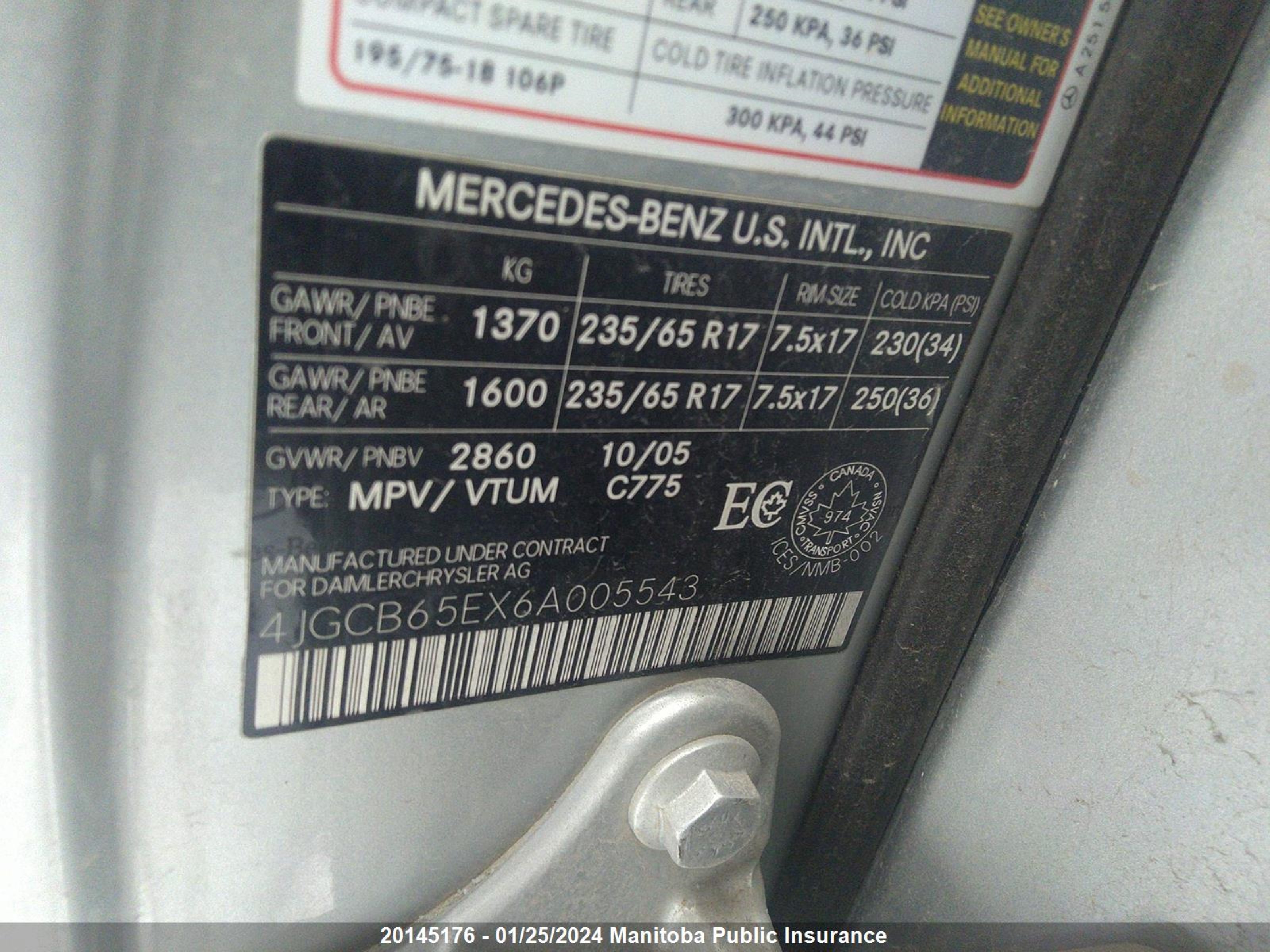 Photo 8 VIN: 4JGCB65EX6A005543 - MERCEDES-BENZ R-KLASSE 