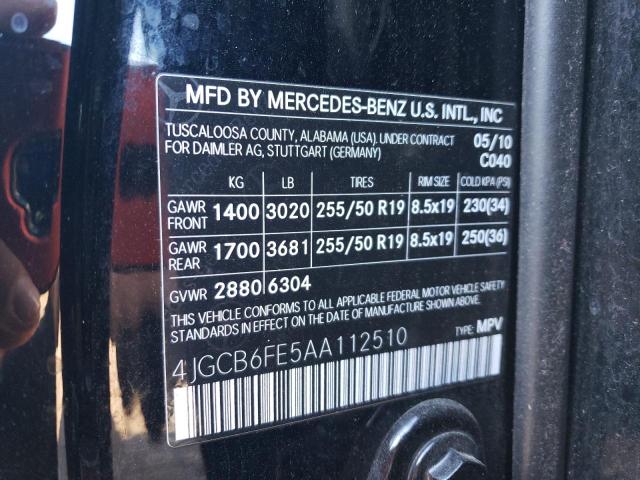 Photo 13 VIN: 4JGCB6FE5AA112510 - MERCEDES-BENZ R 350 4MAT 