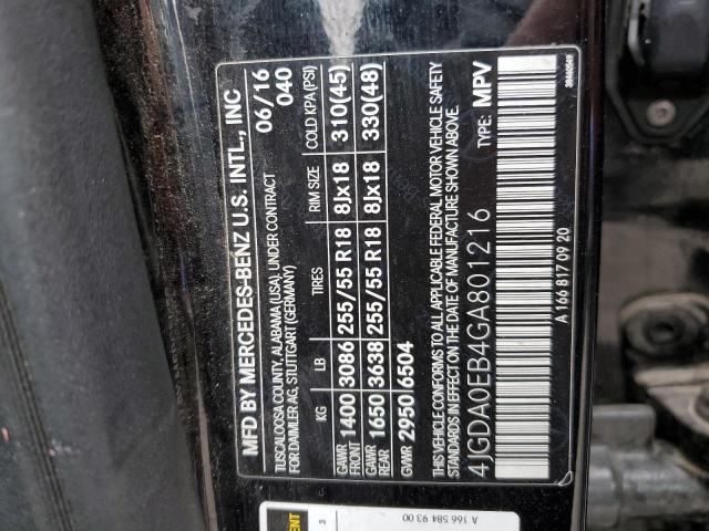 Photo 12 VIN: 4JGDA0EB4GA801216 - MERCEDES-BENZ GLE 300D 4 