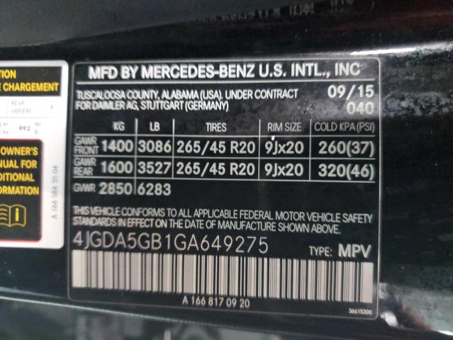 Photo 9 VIN: 4JGDA5GB1GA649275 - MERCEDES-BENZ GLE 400 4M 