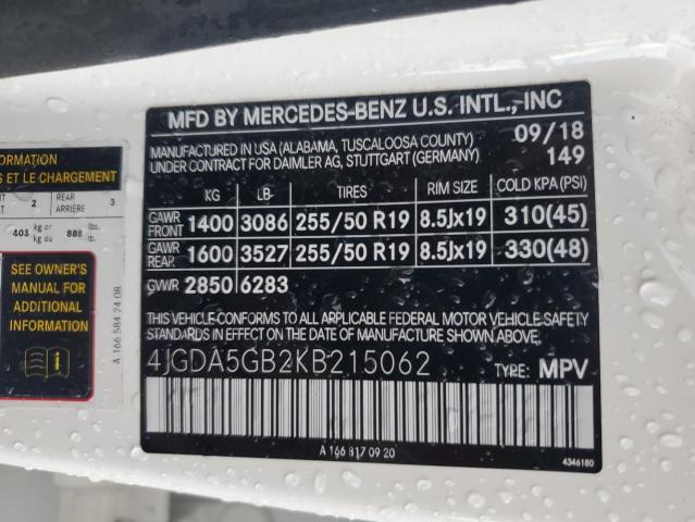 Photo 13 VIN: 4JGDA5GB2KB215062 - MERCEDES-BENZ GLE 400 4M 