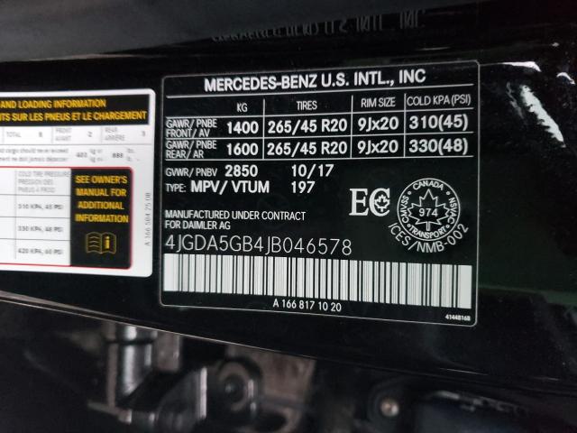 Photo 9 VIN: 4JGDA5GB4JB046578 - MERCEDES-BENZ GLE-400 