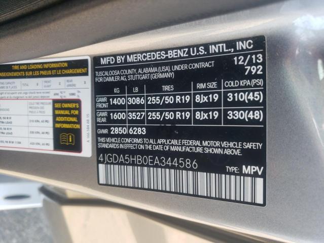 Photo 13 VIN: 4JGDA5HB0EA344586 - MERCEDES-BENZ ML 350 4MA 