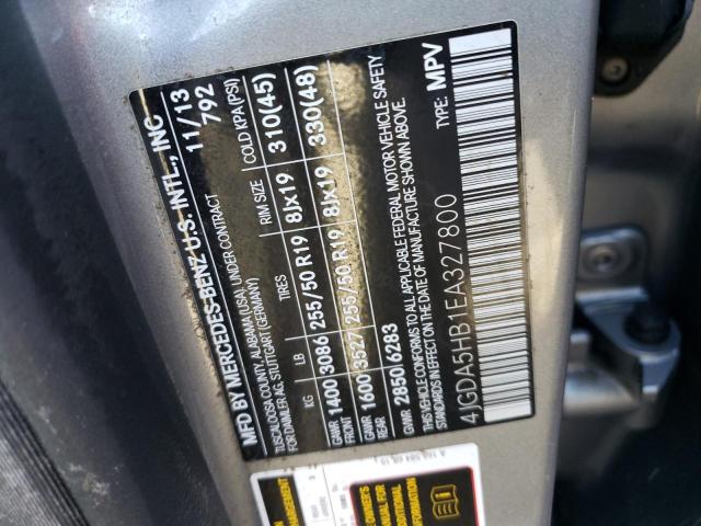 Photo 9 VIN: 4JGDA5HB1EA327800 - MERCEDES-BENZ ML 350 4MA 