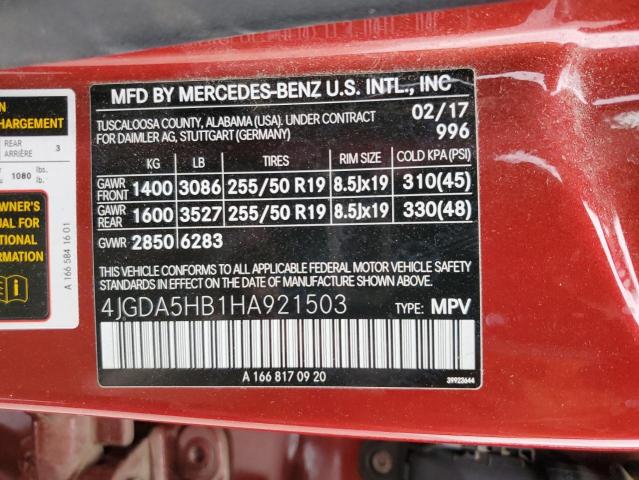 Photo 13 VIN: 4JGDA5HB1HA921503 - MERCEDES-BENZ GLE-CLASS 