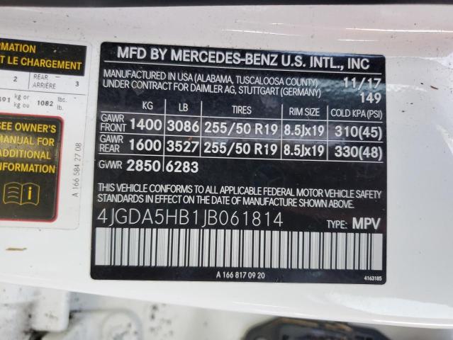 Photo 13 VIN: 4JGDA5HB1JB061814 - MERCEDES-BENZ GLE 350 4M 