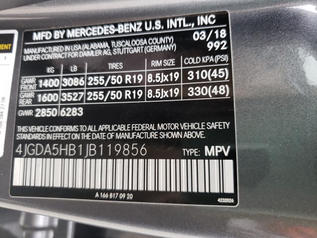 Photo 9 VIN: 4JGDA5HB1JB119856 - MERCEDES-BENZ GLE 350 4M 