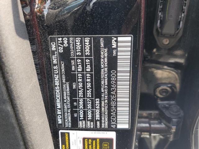 Photo 11 VIN: 4JGDA5HB2EA369800 - MERCEDES-BENZ ML 350 4MA 