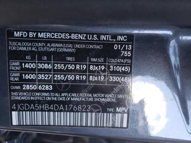 Photo 9 VIN: 4JGDA5HB4DA176823 - MERCEDES-BENZ ML 350 4MA 