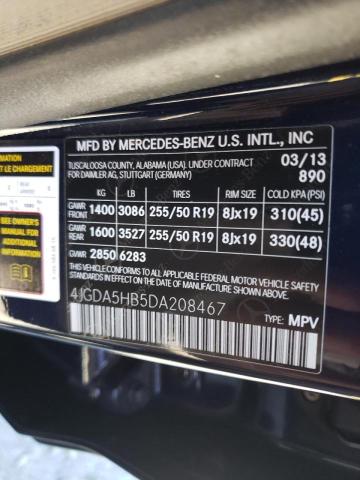 Photo 9 VIN: 4JGDA5HB5DA208467 - MERCEDES-BENZ ML 350 4MA 