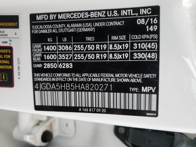 Photo 9 VIN: 4JGDA5HB5HA820271 - MERCEDES-BENZ GLE 350 4M 